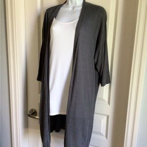 J.Jill grey linen cardigan Size Mrdium